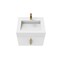 Castello Usa Nile 24-inch White Vanity Set with White Top and Gold Handles CB-MC-24W-GLD-2053-WH - alternate 1